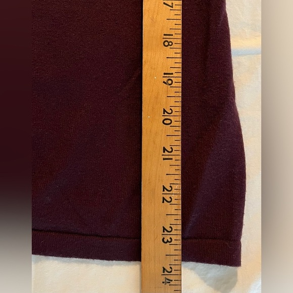 Ann Taylor LOFT Plum Color Pullover V-Neck Sweater w/Lace Camisole; Size S - Picture 8 of 8